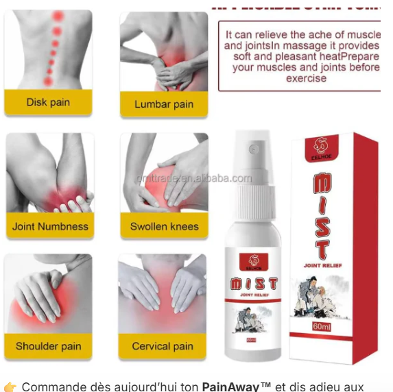 Spray Naturel de Soulagement Instantané de la Douleur